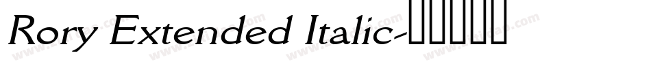 Rory Extended Italic字体转换